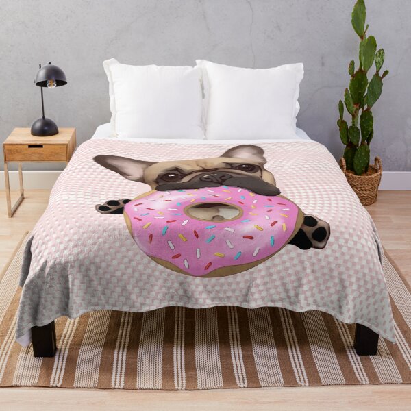 Item preview, French bulldog lovers, sweet frenchie with pink donuts designed and sold by Collagedream.