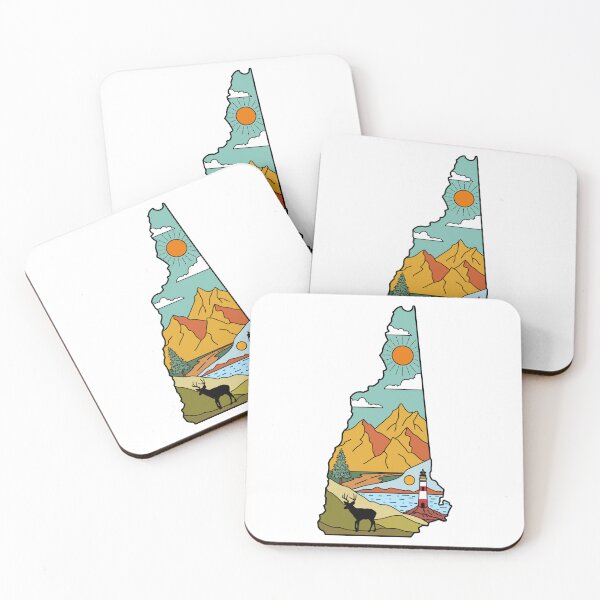Item preview, Retro New Hampshire Map - Lake Winnipesaukee White Mountain Souvenir designed and sold by merchzy.