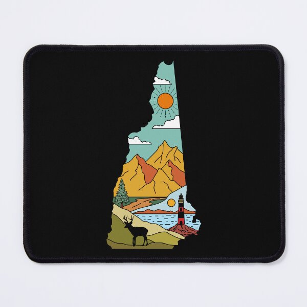 Item preview, Retro New Hampshire Map - Lake Winnipesaukee White Mountain Souvenir designed and sold by merchzy.