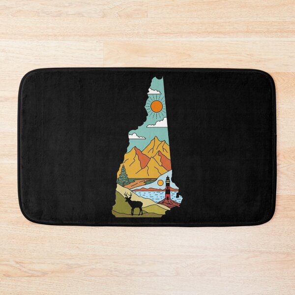 Item preview, Retro New Hampshire Map - Lake Winnipesaukee White Mountain Souvenir designed and sold by merchzy.