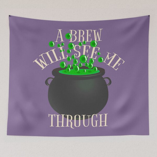 Item preview, A Brew Will See Me Through, Great Drinking Design For Halloween  designed and sold by TrulyEpoque.