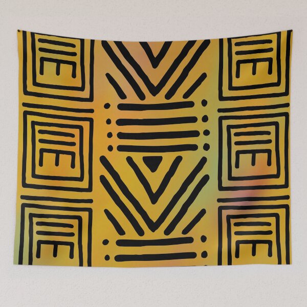 Item preview, African Bogolan Colorful Rainbow Pattern designed and sold by funkyvibes.