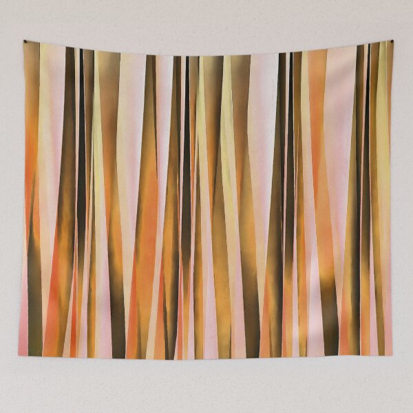 Item preview, Uneven Artistic Vertical Stripes Autumnal Hues designed and sold by taiche.