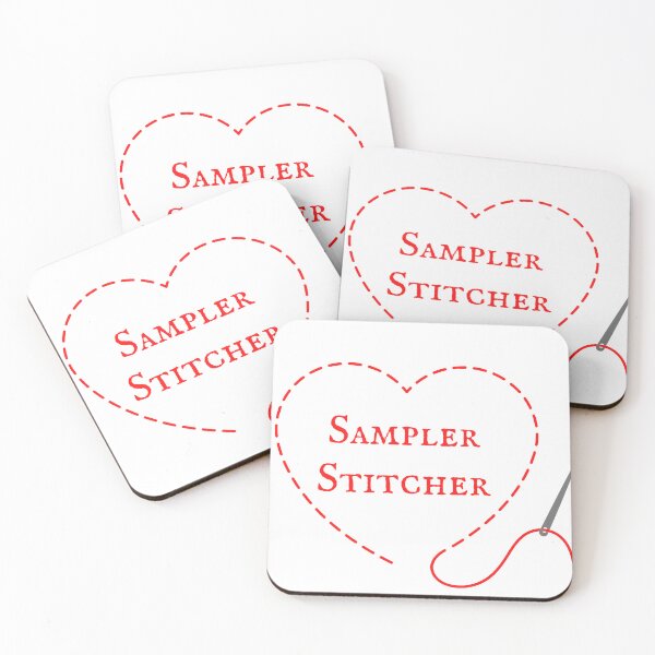 Item preview, Sampler Stitcher Cross Stitching Heart designed and sold by jennlcollier.