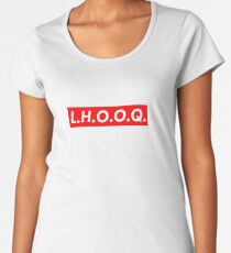 Marcel Duchamp - LHOOQ (Supreme style) Women's Premium T-Shirt