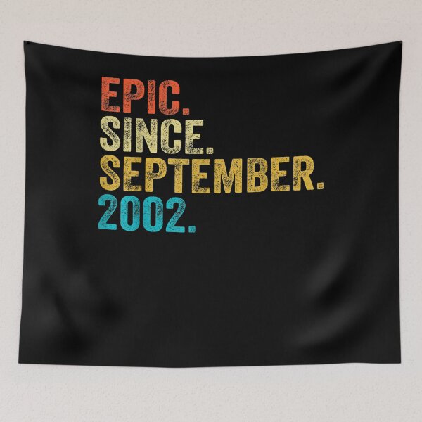 Item preview, 20 Year Old Gift Epic Since September 2002 20th Birthday Boy  designed and sold by u8ritaae.