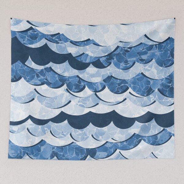 Item preview, Abstract Blue Sea Waves Design designed and sold by oursunnycdays.