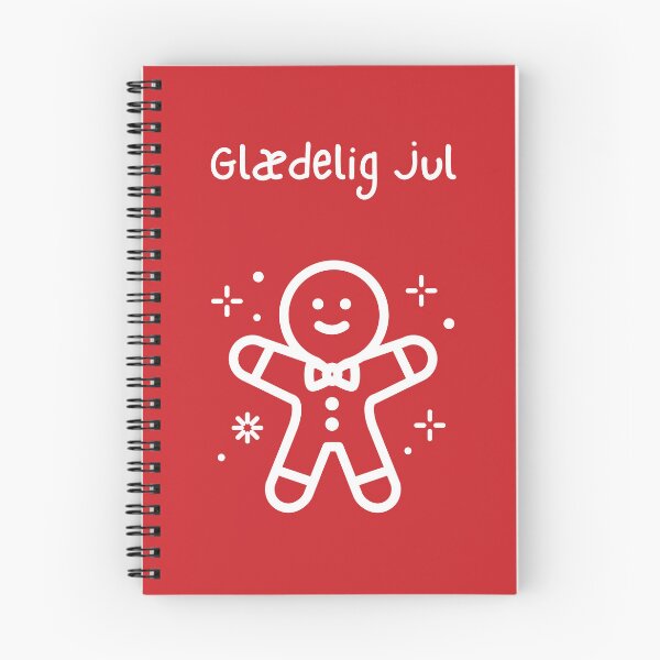 Item preview, Glædelig Jul (happy Christmas in Danish) Julekort Gingerbread man Danish Christmas   designed and sold by Pommallina.