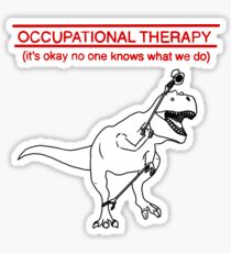 Occupational Therapy (White background) Sticker