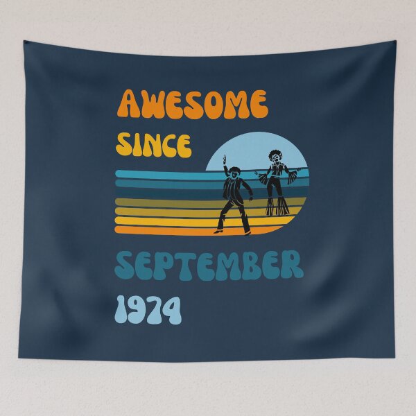 Item preview, Awesome since September 1974 | Born September 1974 | Made in September 1974 | Legend since September 1974 | Birthday Gift for 48 year old mom dad grandma grandpa | Vintage Retro 70s Birthday gift idea designed and sold by Saffire6.