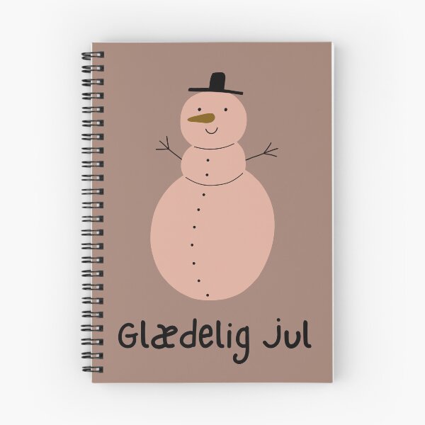 Item preview, Glædelig Jul (happy Christmas in Danish) Julekort snowman Danish Christmas   designed and sold by Pommallina.