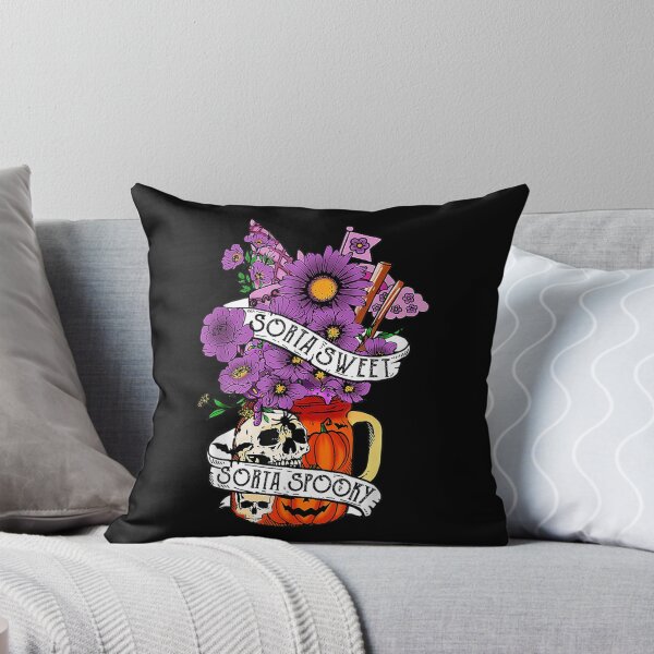 Item preview, Sorta Sweet Sorta Spooky Flower Skull Pumpkin Halloween designed and sold by judyufmi.