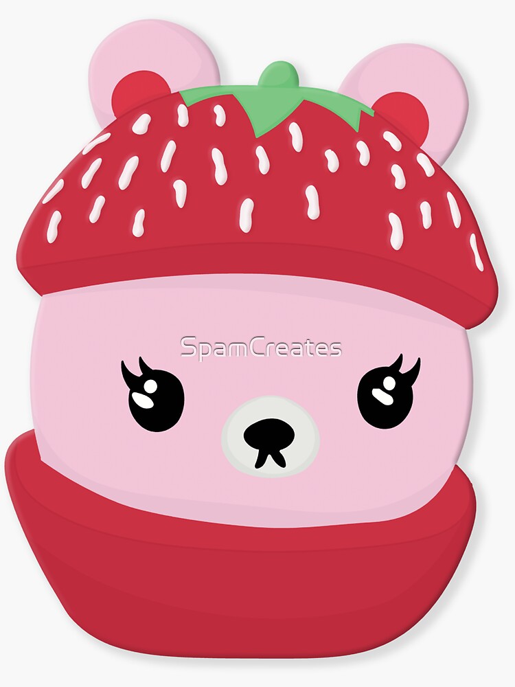 "Moriah Elizabeth's Strawbeary Squishy" Sticker for Sale by SpamCreates
