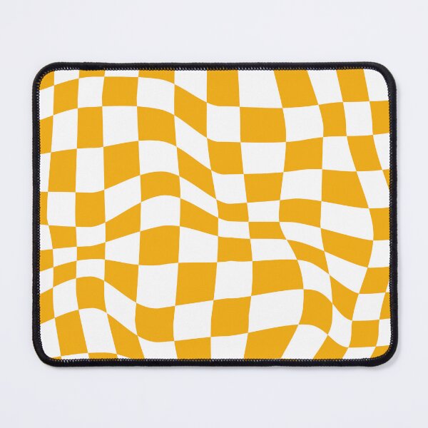 Item preview, Wavy Checkered Yellow Checkerboard Pattern designed and sold by venella.