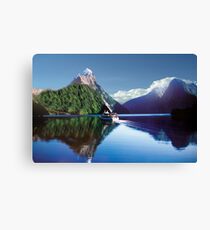 Mirror Of Milford Sound Canvas Print