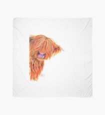 HIGHLAND COW 'PEEKABOO' VON SHIRLEY MACARTHUR Tuch
