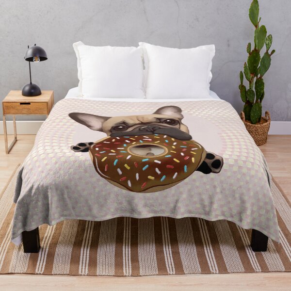 Item preview, French bulldog lovers, sweet frenchie with chocolate donuts designed and sold by Collagedream.