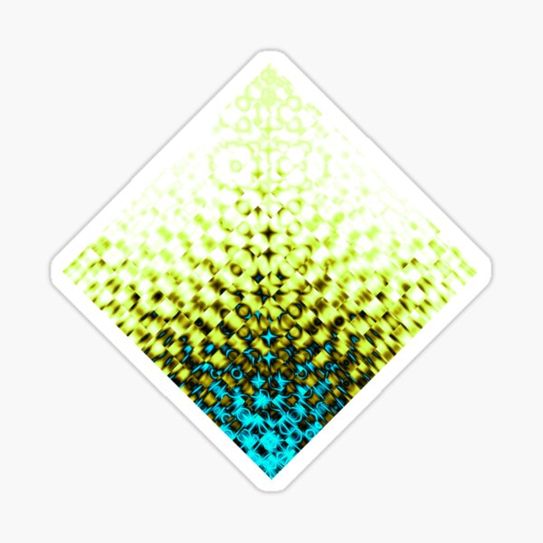 Digital Diamonds (Cyan and Lime) Sticker