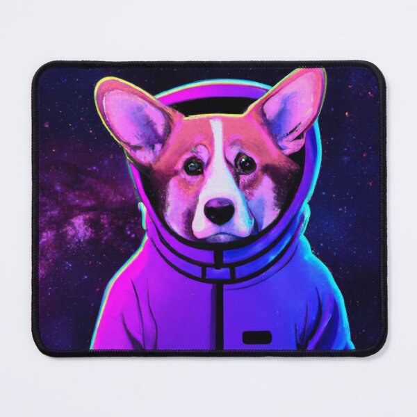 Item preview, Corgi wearing a hoodie in space designed and sold by Corgitude Stickers.