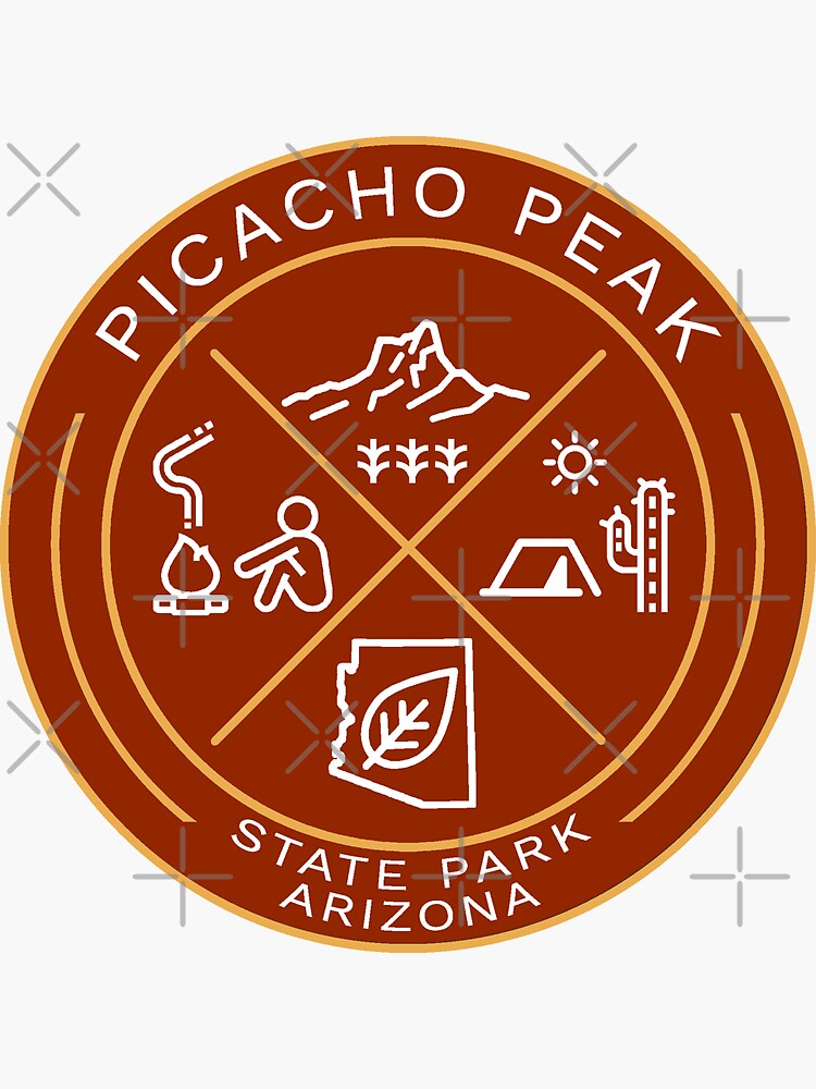 "Picacho Peak State Park Heraldic Logo" Sticker for Sale by VanyaKar