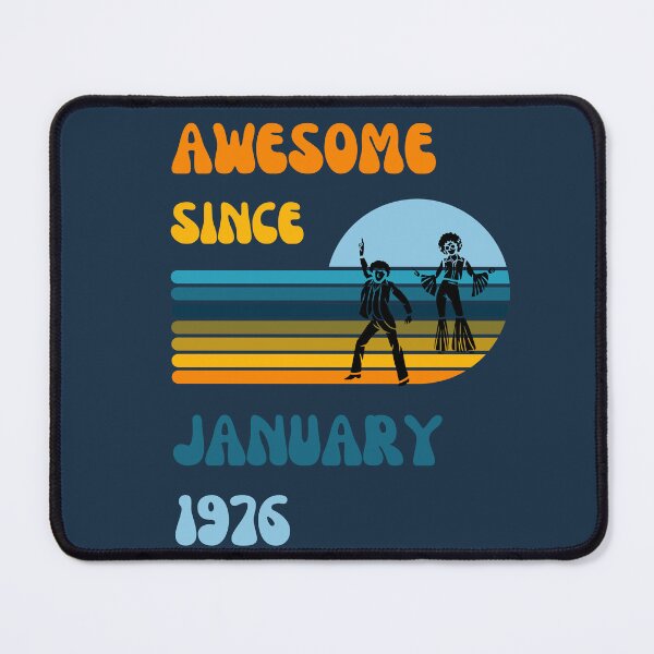 Item preview, Awesome since January 1976 | Born January 1976 | Made in January 1976 | Legend since January 1976 | Birthday Gift for 46 year old mom dad grandma grandpa | Vintage Retro 70s Birthday gift idea designed and sold by Saffire6.