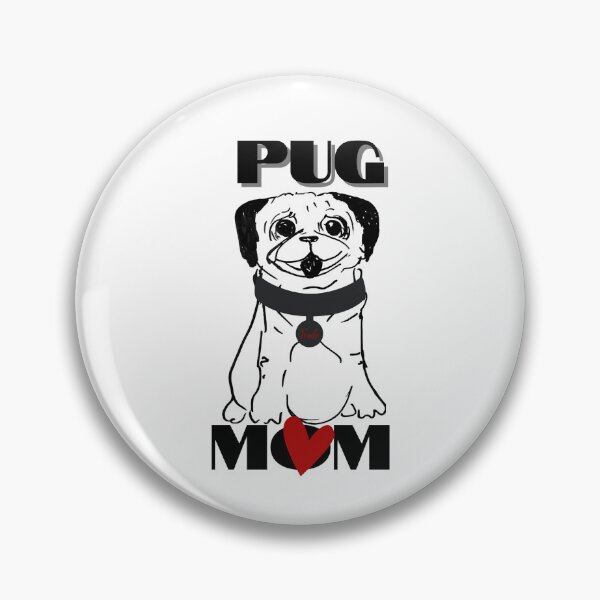 Artikelvorschau, Pug Mom, Mops Liebe, der Mops ist gemalt von meiner lieben Freundin Trude entworfen und verkauft von Anke Franikowski.