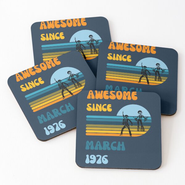 Item preview, Awesome since March 1976 | Born March 1976 | Made in March 1976 | Legend since March 1976 | Birthday Gift for 46 year old mom dad grandma grandpa | Vintage Retro 70s Birthday gift idea designed and sold by Saffire6.