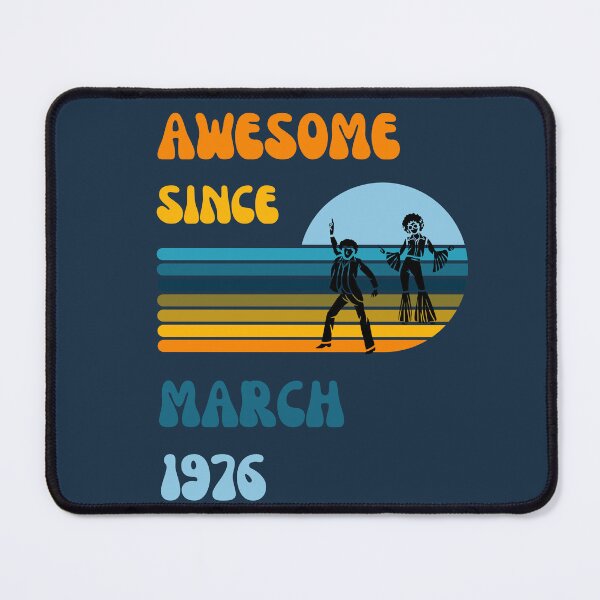 Item preview, Awesome since March 1976 | Born March 1976 | Made in March 1976 | Legend since March 1976 | Birthday Gift for 46 year old mom dad grandma grandpa | Vintage Retro 70s Birthday gift idea designed and sold by Saffire6.