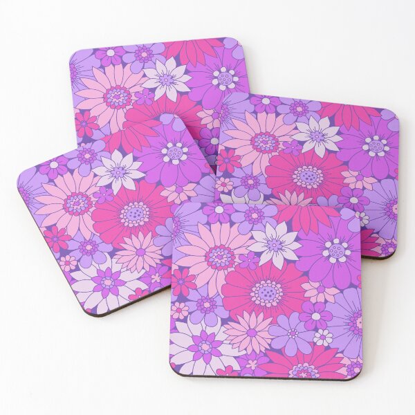 Item preview, Retro Daisy Floral - Purple Dreams designed and sold by latheandquill.