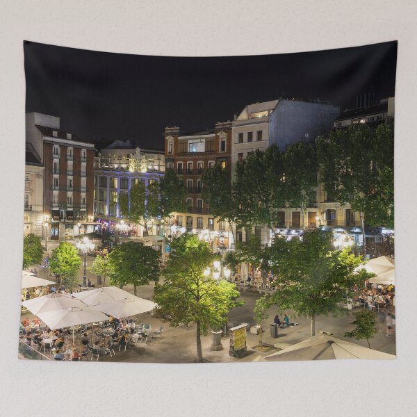 Item preview, Madrid Nightlife - the Fabulous Plaza de Santa Ana at Night designed and sold by Georgia Mizuleva.