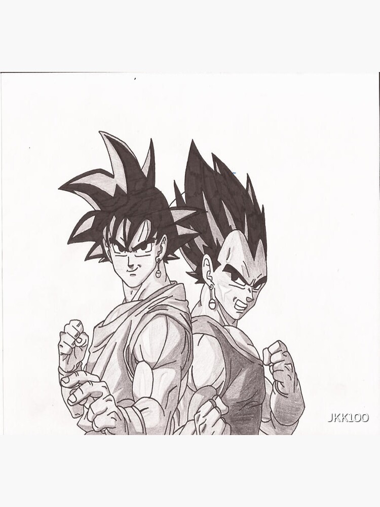 Goku Black Vegeta Drawing Line art, dragon ball black and white