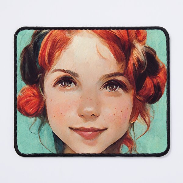 Item preview, Gorgeous Redheaded Teen getting her Hair Cut avoiding Fads designed and sold by SingularityGeek.