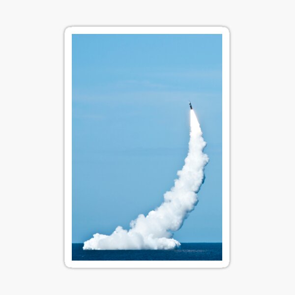 Item preview, STK104207M – Eine unbewaffnete Trident II D5-Rakete wird von der USS Nevada gestartet. designed and sold by StocktrekImages.