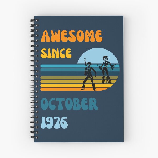 Item preview, Awesome since October 1976 | Born October 1976 | Made in October 1976 | Legend since October 1976 | Birthday Gift for 46 year old mom dad grandma grandpa | Vintage Retro 70s Birthday gift idea designed and sold by Saffire6.