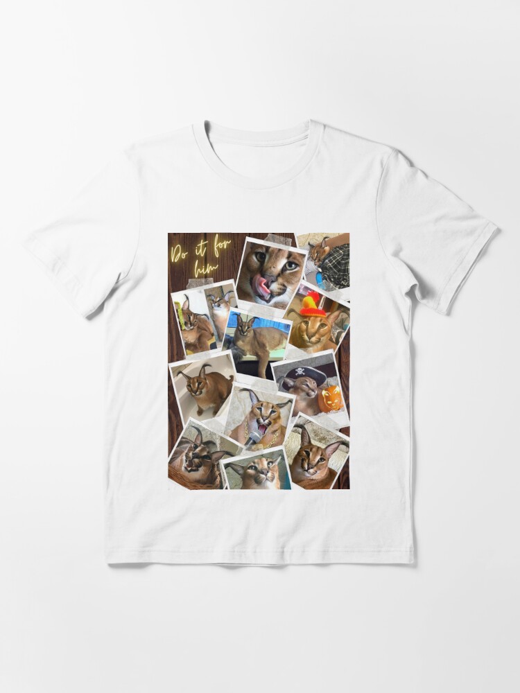 Big Floppa Meme Cat Caracal T-Shirt, Cool Funny Cats Caracal - Inspire  Uplift