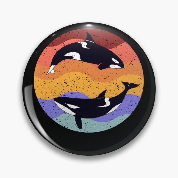 Item preview, Retro Vintage Killer Whale Sunset Women Men Kids Design designed and sold by Countrysmart.