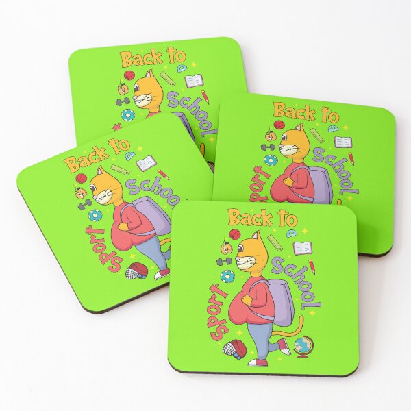 Item preview, Back to school | Back To Sport - cat character with school and sport supplies. designed and sold by facegm.