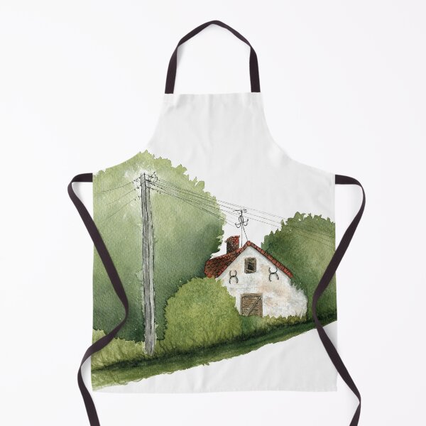 Item preview, Abondoned House Reclaimed by Nature Watercolor and Ink Painting designed and sold by AlicjaCurioseur.
