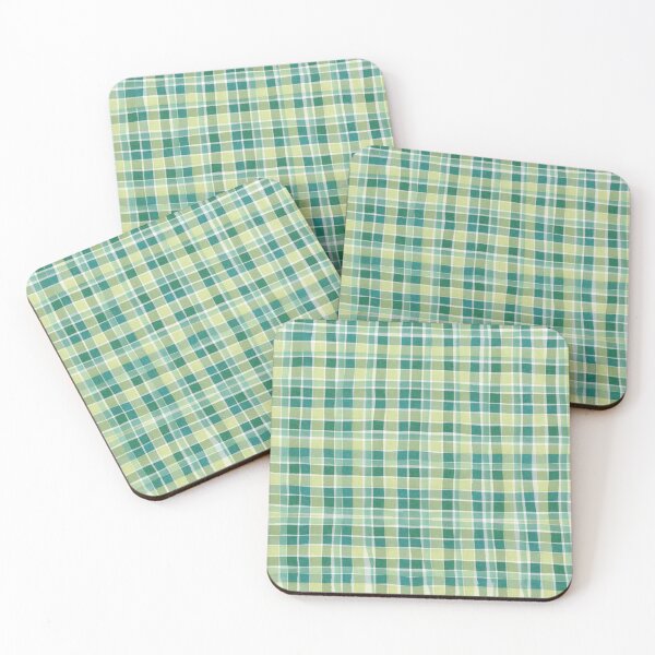 Item preview, Green gingham pattern, checkered plaid, handdrawn designed and sold by patterncrow.