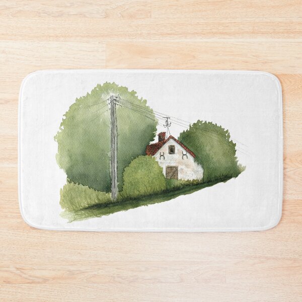 Item preview, Abondoned House Reclaimed by Nature Watercolor and Ink Painting designed and sold by AlicjaCurioseur.