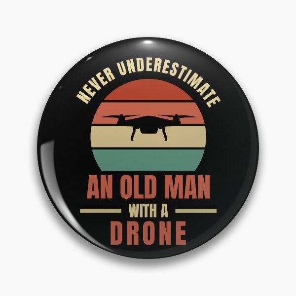 Item preview, Never underestimate an old man with a drone | Funny design for drone lovers designed and sold by Lees Tees.