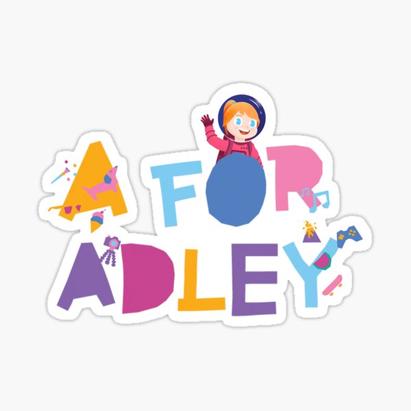 "a for adley , funny for school" Sticker for Sale by carlaniki Redbubble