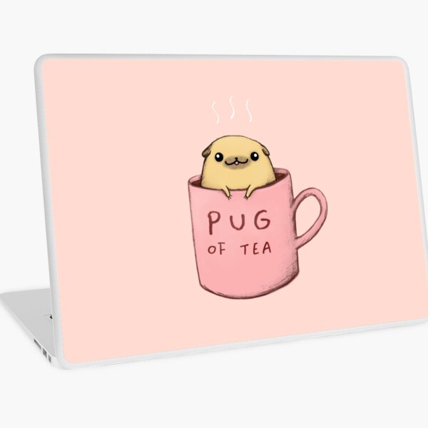 Pug of Tea Laptop Skin