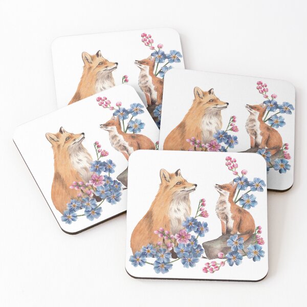 Item preview, foxes and flowers designed and sold by nadiaham.