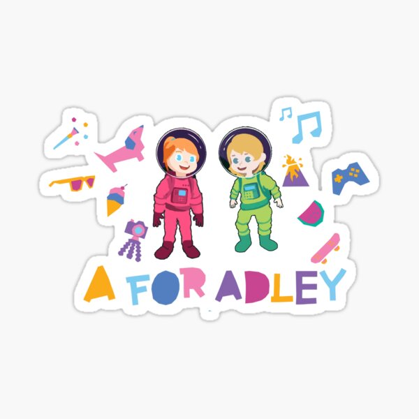 "a for adley , funny for school" Sticker for Sale by carlaniki Redbubble