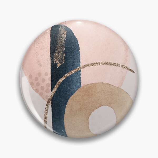 Item preview, Pink & Blue Abstract Shapes with Glitter Effect designed and sold by PeardropPrints.