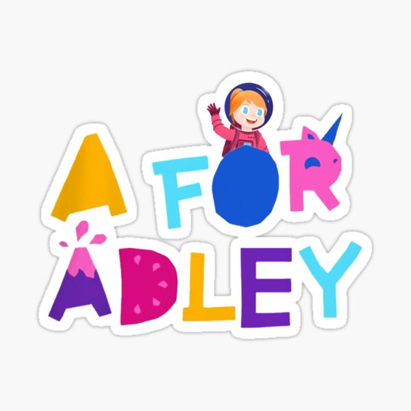 "a for adley , funny for school" Sticker for Sale by carlaniki Redbubble