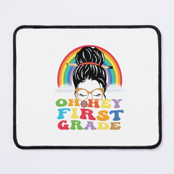 Item preview, oh hey first grade rainbow messy bun teacher T-SHIRT designed and sold by Abdelmorite.
