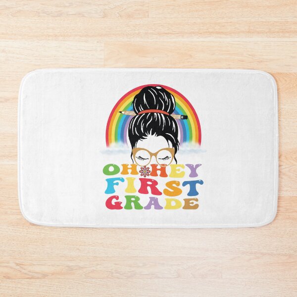 Item preview, oh hey first grade rainbow messy bun teacher T-SHIRT designed and sold by Abdelmorite.