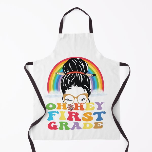 Item preview, oh hey first grade rainbow messy bun teacher T-SHIRT designed and sold by Abdelmorite.